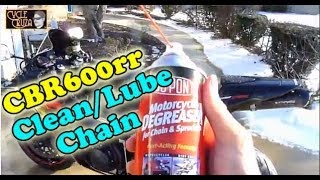 Clean Motorcycle Chain  DIY Maintenance Series [upl. by Haney]