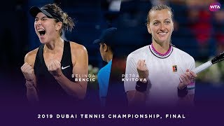 Belinda Bencic vs Petra Kvitova  2019 Dubai Final  WTA Highlights [upl. by Fairfield]