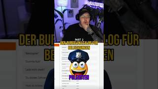 Der Bußgeldkatalog für Beleidigungen🤬👮‍♂️😂Part 2 zarbex twitch clips foryou viralshorts fyp [upl. by Litsyrk838]