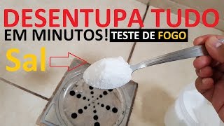 Como desentupir pias e ralos com SAL DE Cozinha  Cantinho de casa [upl. by Htor]