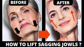 🛑 HOW TO GET RID OF JOWLS ON YOUR FACE  SAGGY SKIN CHEEKS LAUGH LINES FOREHEAD LINES EYE BAGS [upl. by Benedic]