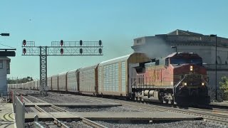 BNSF Railway Freight Train at Joliet 201510 2 [upl. by Namar]