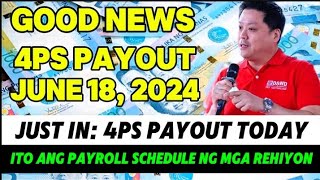 ✅GOOD NEWS 4PS PAYOUT TODAY BAKA KASALI KANA DITO ITO ANG PAYROLL SCHEDULE NG MGA REHIYON [upl. by Sproul]