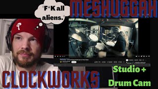 Meshuggah  Clockworks Double Feature REACTION Studio  THOMAS HAAKE DRUM CAM [upl. by Antin]