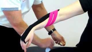 How to apply Kinesiology tape for Tennis Elbow  lateral epicondilitis [upl. by Weyermann878]