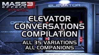 Mass Effect 3 Citadel DLC Ladder scene compilation all companions amp all comments [upl. by Nollaf765]