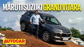 2022 Maruti Suzuki Grand Vitara review  The midsized Maruti SUV is here  Drive  Autocar India [upl. by Mauretta178]