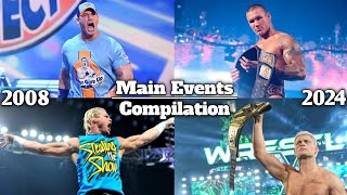 All Of WWE PPV Main Events Match Card Compilation 2008  2024 [upl. by Annahvas]