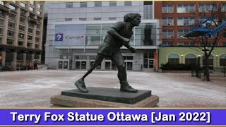 Terry Fox Statue Ottawa  Ottawa Convoy   Watch Full Details Terry Fox Statue  Ottawa Protest [upl. by Monroy898]