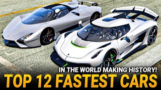 Top 10 FASTEST Cars In The World Making HISTORY [upl. by Ardnassela]