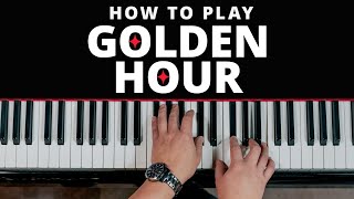 How to play ✨GOLDEN HOUR ✨ On The Piano Beginner Lesson [upl. by Anilet357]