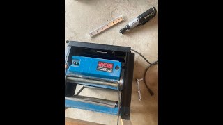 Blade Change on Ryobi 10in Planer BAD RESULTS [upl. by Kcirrej]