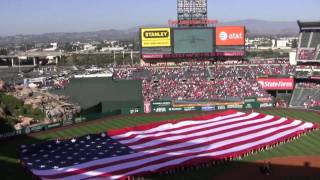 Boeing C17 Globemaster III flyover  Angels July 4th vs Orioles [upl. by Jenkel461]