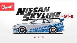 Evolution of the Nissan Skyline   GTR   Donut Media [upl. by Nirik961]