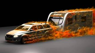 TotalSim  CFD simulation of a car and caravan using DES  CFD Simulation by TotalSim [upl. by Scoles]