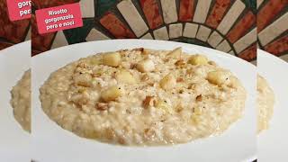 RISOTTO CON GORGONZOLA PERE E NOCI Facile e gustosissimo [upl. by Ytinirt]