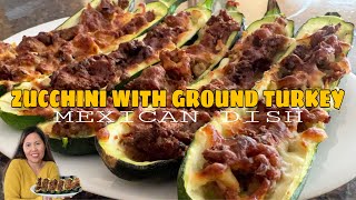 Air Fryer Ground Turkey Zucchini with Mozzarella Cheese  Lysa Long [upl. by Ybbed721]