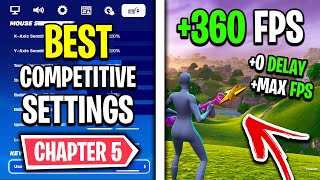 The BEST Competitive Settings in Fortnite Chapter 5 🔧 FPS Boost  0 Input Delay [upl. by Arded351]