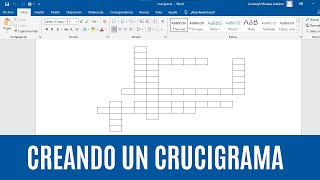 Word  Cómo hacer un crucigrama en Word Tutorial en español HD [upl. by Nessej]