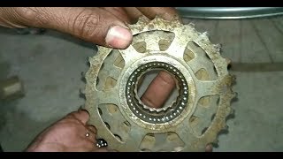 How to repair 7 speed freewheel full details in easy way Hindi [upl. by Akinuahs]