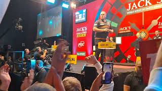 Live Darts Walkon  Dirk Van Duijvenbode amp Gerwyn Price  Jacks World Series Finals 2022 [upl. by Ennairak]