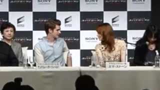 Andrew Garfield and Emma Stone Japan Press Conference 2012 [upl. by Llarret]