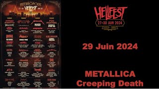 METALLICA  Intro  Creeping Death Clisson Hellfest 29062024 [upl. by Reiners937]