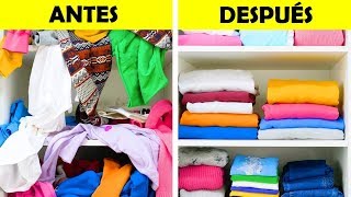 20 IDEAS DE DOBLADO DE ROPA PARA AHORRAR ESPACIO [upl. by Adnirod]