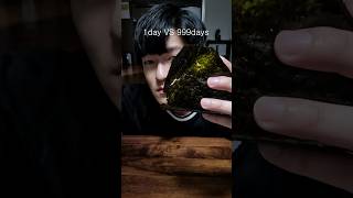 1day VS 999days of eating triangle kimbap [upl. by Rechaba]