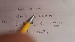 A wire of length 25 m has a percentage strain of 0012 under a tensile f question in description [upl. by Peatroy542]