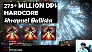 Shrapnel Ballista Deadeye Hardcore Uber Farmer Path of Exile 322 [upl. by Fonseca484]