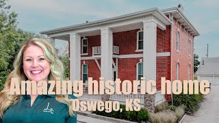 Incredible historic home for sale  Oswego KS [upl. by Janiuszck]