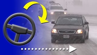 How to correct a slide on an icy road and how to prevent them  Winter driving education [upl. by Meggie754]