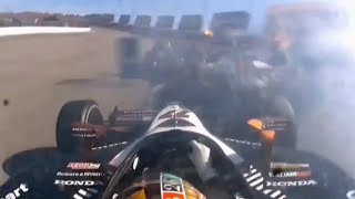 Dan Wheldon fatal crash rare onboard angle  IndyCar 2011 Las Vegas [upl. by Maighdlin]