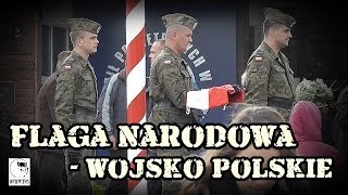 Składanie flagi narodowej  Wojsko Polskie  Polska flaga [upl. by Qifahs]