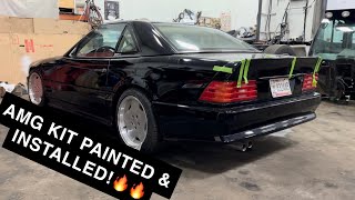 Mercedes SL500 R129 AMG Body Kit ReInstall After Paint [upl. by Jarl]