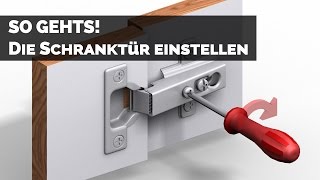 Schrank Scharnier einstellen [upl. by Ilek]