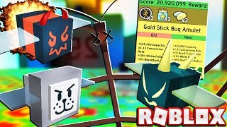 Defeating Stick Bug For A NEW AMULET In Roblox Bee Swarm Simulator [upl. by Thaddus57]