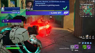 How to EASILY Reboot Revive or Eliminate in the Underworld in Fortnite locations Quest [upl. by Malchus]