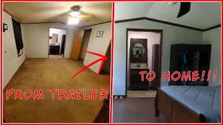 1985 mobile home renovation walkthrough before and after [upl. by Imuyam]