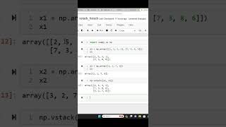 Stacking Numpy Arrays  nphstack and npvstack numpy datascience python [upl. by Bibby]