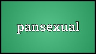 Pansexual Meaning [upl. by Hbaruas]