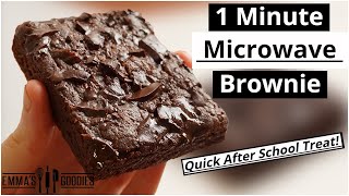 1 Minute Microwave BROWNIE  The EASIEST Chocolate Brownie Recipe [upl. by Olegnalehcim]