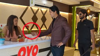 Proposing to lady OYO Manager Prank  by sumit cool dubey  Prayagraj [upl. by Olin6]