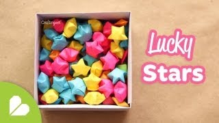 Como hacer estrellitas de papel  Estrellitas Infladas  Lucky Stars Howto ✂️ Craftingeek [upl. by Hildick314]