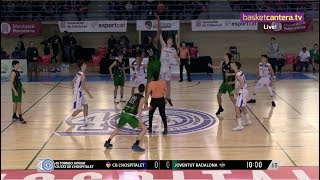 U18  CB LHOSPITALET vs JOVENTUT BADALONA  Torneo Junior Hospitalet 2019 BasketCanteraTV [upl. by Jehial]