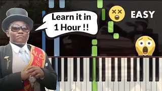 Coffin Dance  Meme EASY Piano tutorial Synthesia [upl. by Engvall]