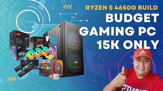 RYZEN 5 4650G BUDGET GAMING PC BUILD 2023 15K ONLY [upl. by Joel259]