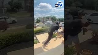 Dueling porch pirates scuffle to steal package outside Pennsylvania home  Shorts [upl. by Ystap895]