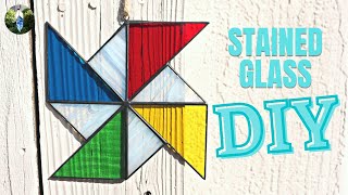 Stained Glass For Beginners  Pinwheel [upl. by Noevad]